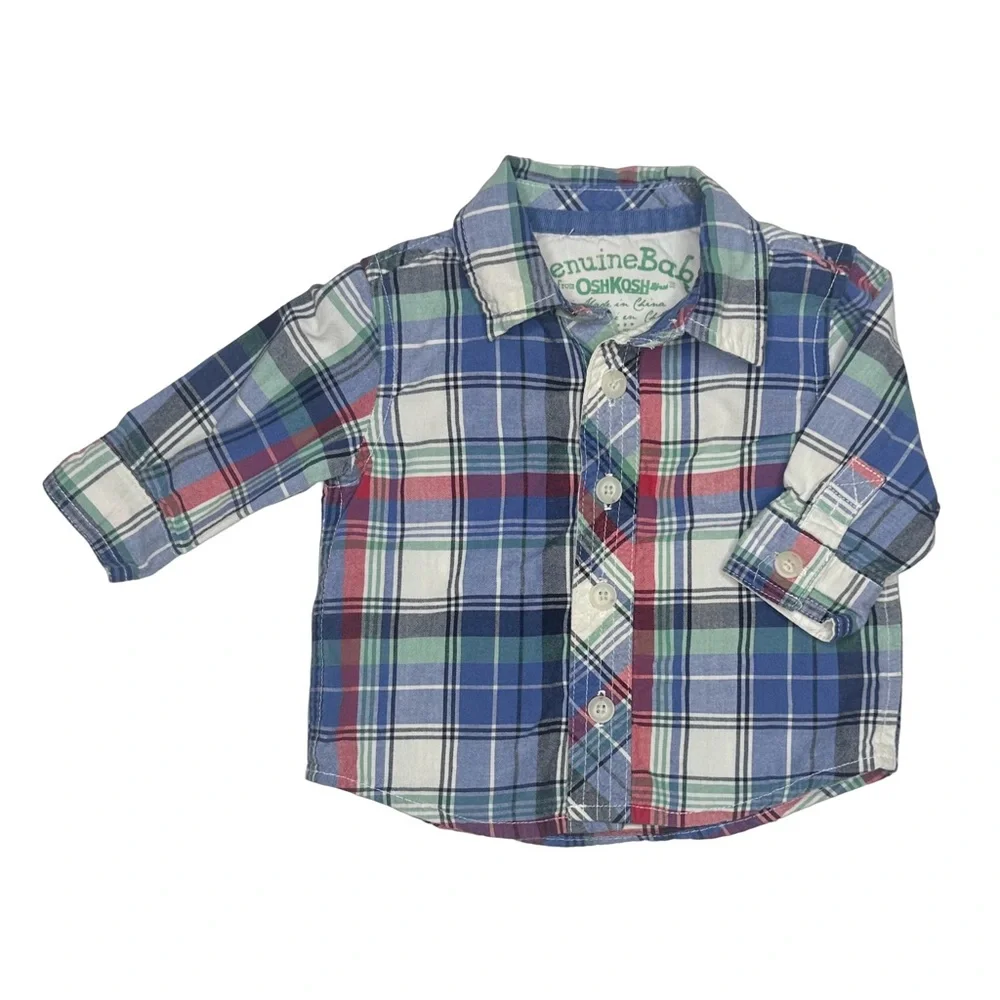 Genuine Kids from‎ Oshkosh Plaid Buttom Up Shirt